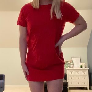 F21 red tshirt dress